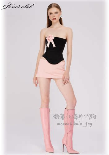 fanciclub紧身胸衣抹胸上衣