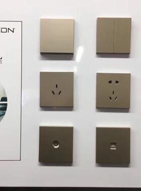 西顿开关插座i8灰色86型空调家用五孔插座面板多孔双控五孔USB
