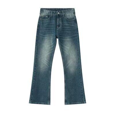 American Retro Blue Jeans Men's Fashion Brand Ins Loose Wide
