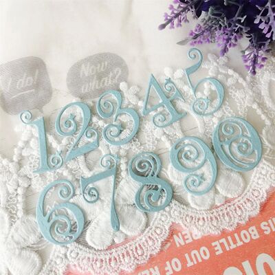 0-9 Lace Numbers Digits Metal Cutting Dies Stencils For DIY