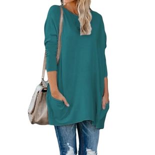 Long Sleeve O-Neck Oversized Women T Shirt 2024 Spring Autum