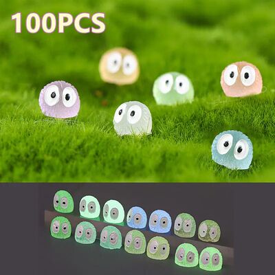100PCS Luminous Briquettes Elfs Black Ball Sprite Miniatures