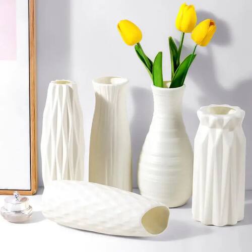 1pc Nordic Plastic Vase Simple Small Fresh Flower Pot Storag