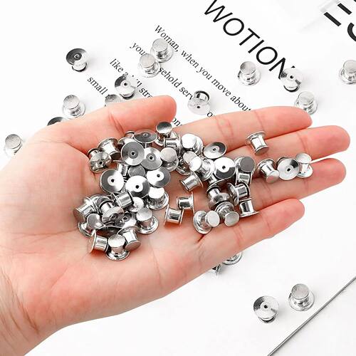 30/50 Pieces Pin Backs, Locking Pin Backs for Enamel Pins, M