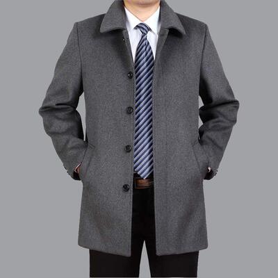 Thick Middle-aged And Elderly Lapel Jacket Dad's Loose Large