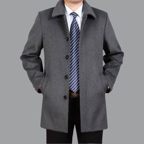 Thick Middle-aged And Elderly Lapel Jacket Dad's Loose Large