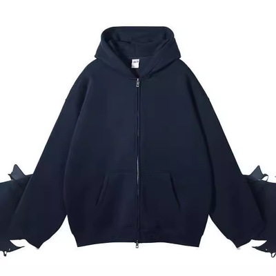 High Sreet Velvet 350g Double-ended Zipper Cardigan Loose re