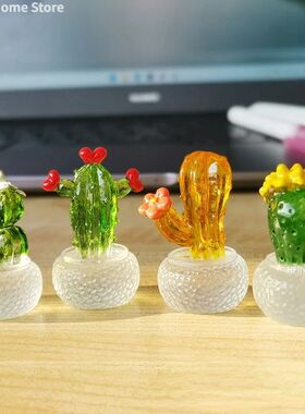 Creative Simulation Cactus Plant Decor Transparent Fleshy Ca