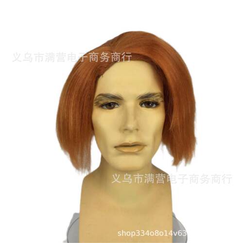 Animation Partial Wavy Short Straight Hair Orange Set For Bo