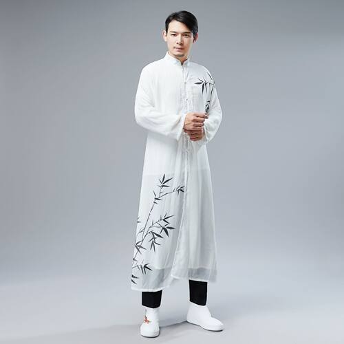 Tang Suit Retro Chinese Men's Chiffon Gown Slim-fit Anti-sha
