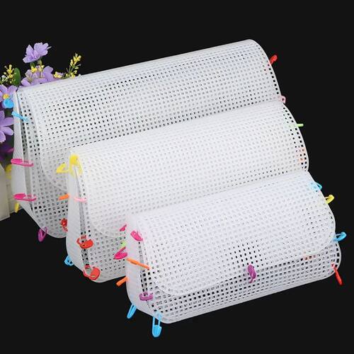 Plastic Weaving Plastic Mesh Cloth For Bag Making DIY Handcr