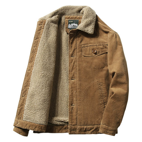 Corduroy Men's Cotton-padded Lapel Jacket Casual Cotton-padd