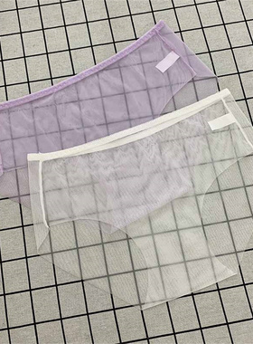 3 Pcs Sexy Transparent Panties Briefs for Women Ultra-thin M