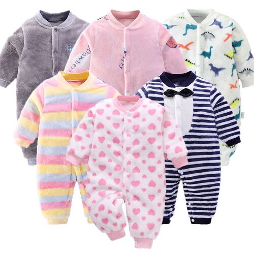 Newborn Baby Polar Fleece Clothes  Boys Girls Autumn Thicken