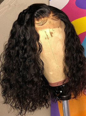 Women's Short Curly Hair, Parted In The Middle, African  Cur