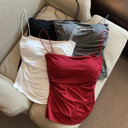 Top Sexy Summer Tank Top Women Spaghetti Strap Sleeveless Ve