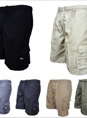 2024 Young Men's Casual Overalls Shorts Loose Household