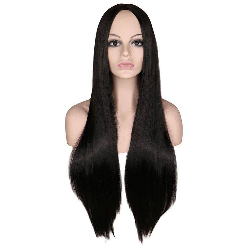 Adams Family Mom Addams  Mid-long Straight Hair Halloween s