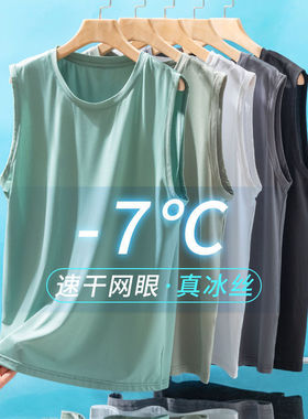 Ice Silk Vest Men's Outer Wear Thin Loose Large Size Mesh Br