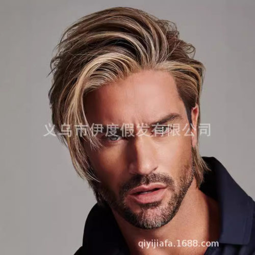 E-commerce Men's Retro Style Fluffy Short Hair With Side Par
