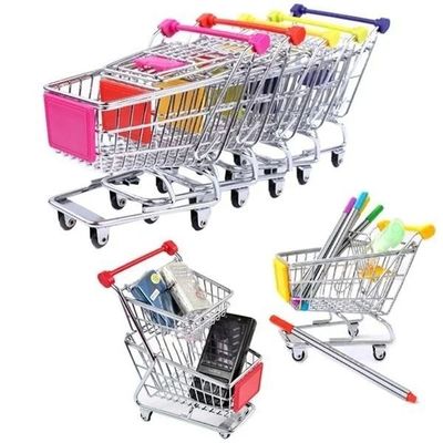 1:48 Mini Supermarket Shopping Trolley Cart Desktop Model Ch