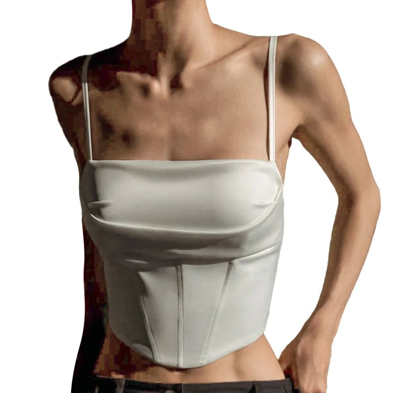 Women Camisole Crop ops Summer Clothes Sleeveless Sling Squa