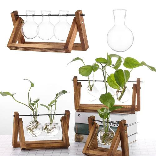Hydroponic Plant Vases Glass Vase Vintage Bonsai Flower Pot