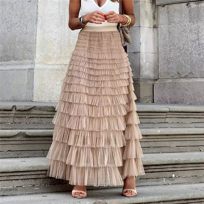 Women's 2024 Women's Skirt Multi-layer Mesh Splicing Cake Sk