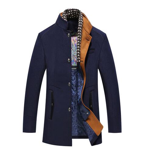 Middle-aged Men's Thickened Lapel Suit Collar Woolen Wool Co