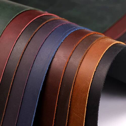 2mm Dark Orange Natural Cow Skin Leather Crazy Horse Leather