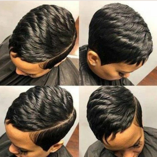 African Short  Hair rend Straight Hair Fluffy Hair Chemical
