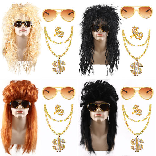 New Fiber Rock Punk Style Head Model 80s Halloween Carnival
