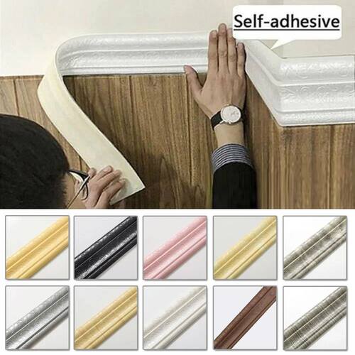 8x230cm 3D Foam Wall Edge Strip Stickers Self-Adhesive Water