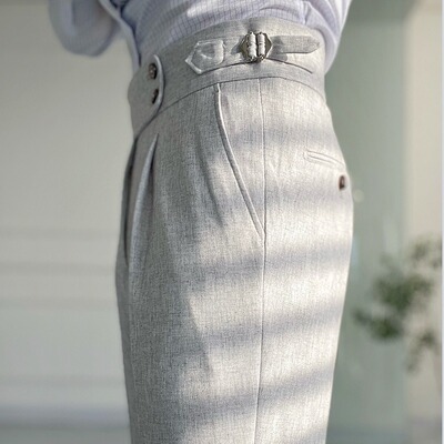 Casual Business Paris Buckle Straight All-match Pants Naples
