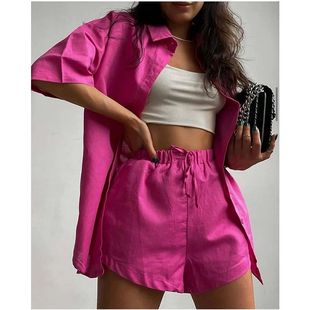 Summer Casual Tracksuit Women's Shorts Suits Green Sreetwear