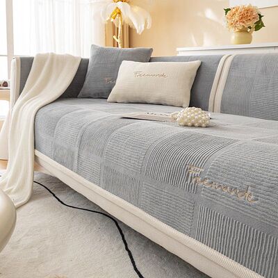 Non-SlipThicken Plush Sofa Cushion Mat Modern Simplicity Sof