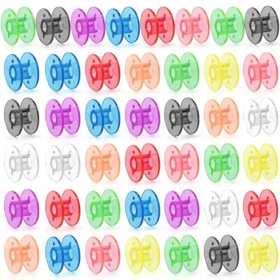 10/50Pcs Transparent multi color Sewing Machine Spools Home