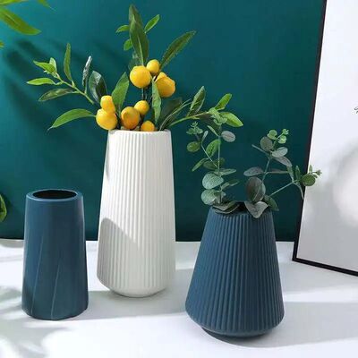 Morandi Plastic Vase Living Room Decoration Ornaments Modern