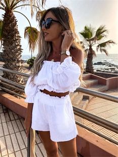 Sleeve Outfit One Casual Wor Fashion Short Summer Women 2024