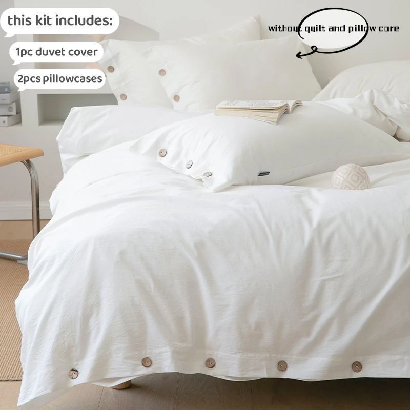 3pcs  100% cotton bedding set Double Duvet ver Set 220x240 S
