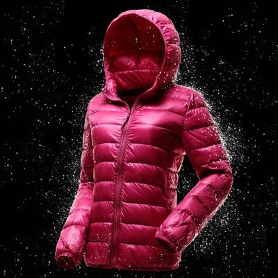 Women Hooded Short Puffer Jackets 2024 New Arrivals 90% Whit
