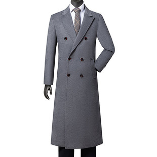 Woolen Coat Extra breasted Men Double Long