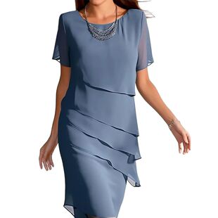Women's Work Dress Sheath Dress Chiffon Dress Midi Dress Lay