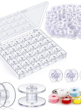 25Pcs Clear Sewing Machine Bobbins Spools Empty Bobbins Spoo