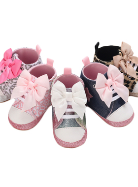 Lioraitiin 0-12M Newborn Baby Girl Boys Shoes Leopard / Star