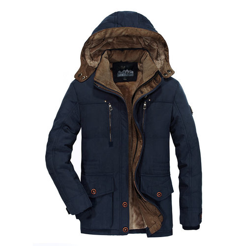 13029 Men's Cotton Padded Jacket With Velvet And Thickening,