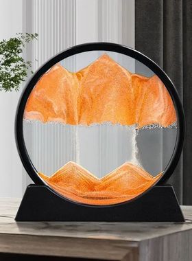 3D Sandscape Moving Sand Art Picture Round Glass Deep Sea Ho