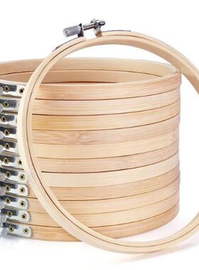 10pcs/Set Dia 10-30cm Wooden Embroidery Hoops Frame Set Bamb