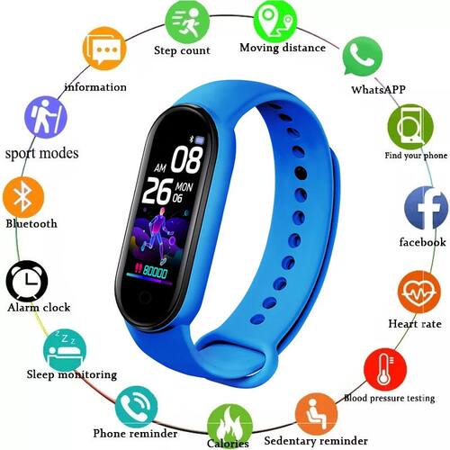 M5 Pro Smart Watch Men Women Sports Fitness Watch Band Blood