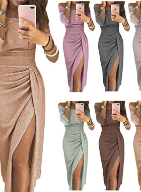 Women's Hip Slit Slit Dress Dress Dinner Dress